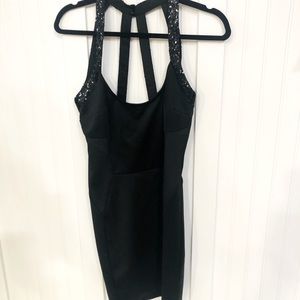 TOBI black strap cocktail dress